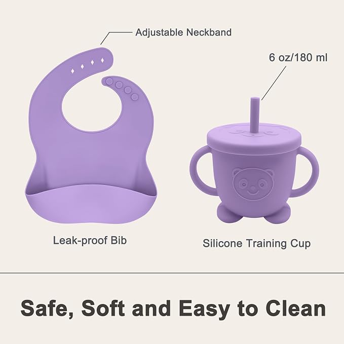 Silicone Baby Feeding Set | Baby Led Weaning Supplies Includes Suction Bowls - Image 6