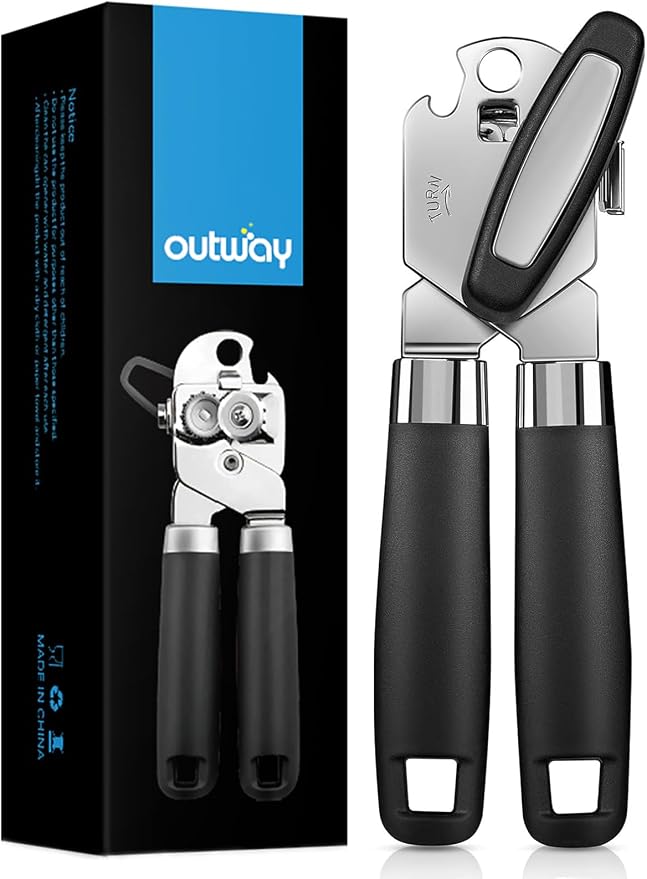 Can Opener, Professional 3-In-1 Multifunctional Manual Can Openers Bottle Opener by OUTWAY