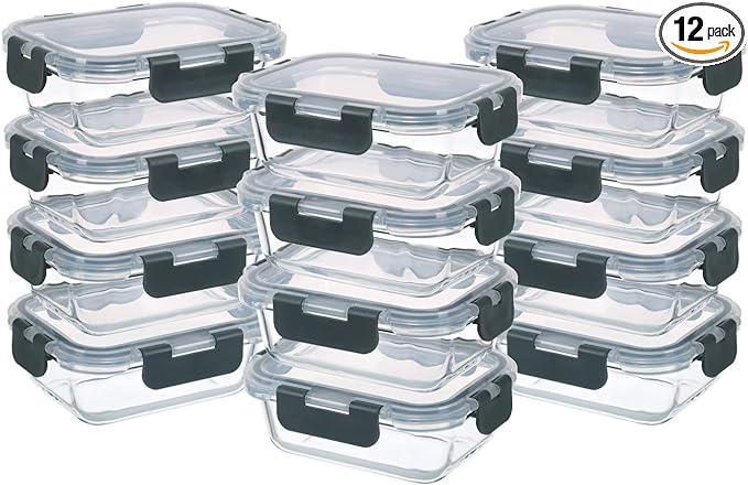 GULFLIN 24-Piece Small Glass Food Storage Containers by GULFLIN