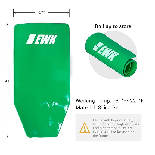 EWK Flexible Oil Funnel, Spill-Free, Reusable Moldable Funnel - Image 2