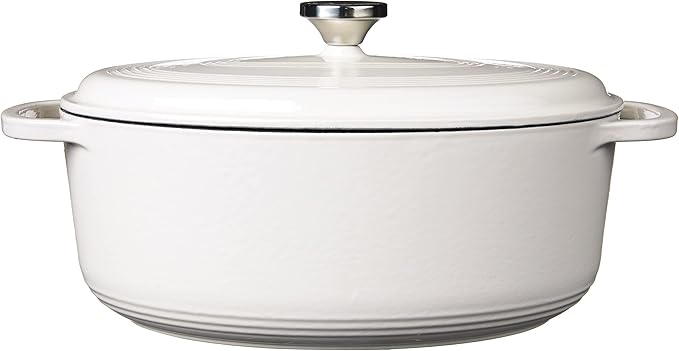 Lodge 7 Quart Enameled Cast Iron Oval Dutch Oven - Image 2