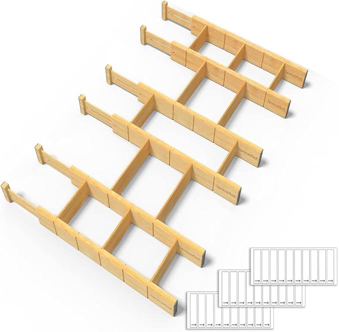 SpaceAid Bamboo Drawer Dividers - Image 2