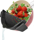 YEVIOR Clip on Strainer for Pots Pan Pasta Strainer, Silicone Food Strainer by YEVIOR