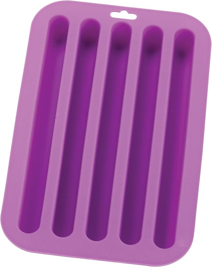 HIC Kitchen Silicone Water Bottle Ice Tray, Makes 5 Long Ice Sticks by HIC