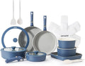 SENSARTE 24 Piece Ceramic Pots and Pans Set, Nonstick Detachable Handle Cookware by SENSARTE