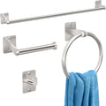 Brushed Nickel Bathroom Accessories Set, KLJKPA 4 Pieces Bathroom Hardware Set by KLJKPA