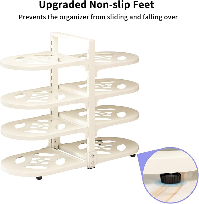 Adjustable Heavy Duty Pots and Pans Organizer Under Cabinet, 8-Tier Pot and Pan - Image 7
