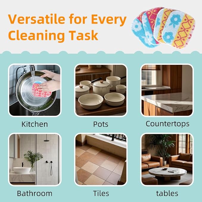 Amarelle Scrub, Eco-Friendly Reusable Dish Scrubbers - Image 4