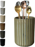 TOPYOKK Stoneware Coffee Bar Utensil Holder Tea & Coffee Spoon & Stirrer Holder by TOPYOKK