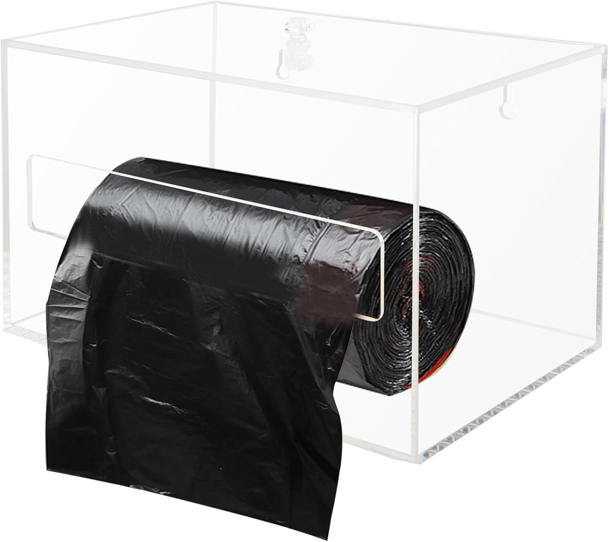Trash Garbage Bag Holder Dispenser Clear Acrylic Organizer Wall Mount