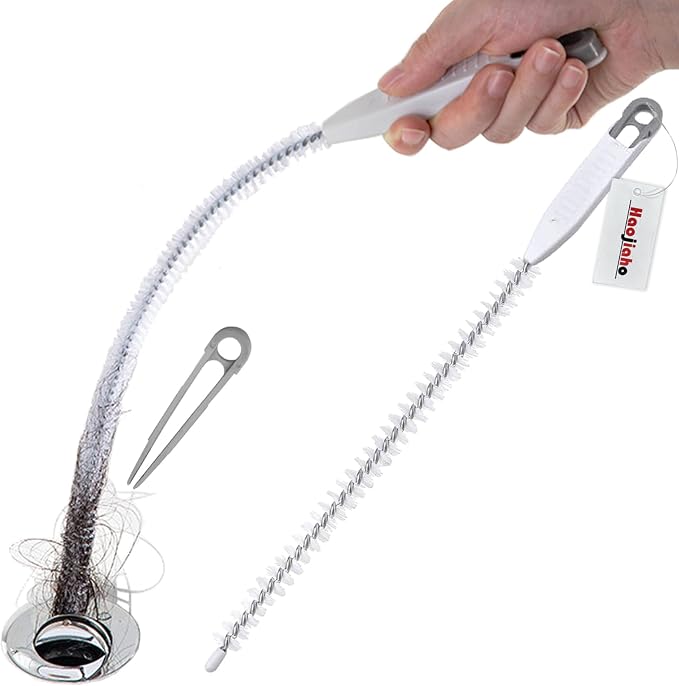 Upgraded Sink Drain Overflow Cleaning Brush, 23.6" Sewer Drain Brush, Bendable by Unknown