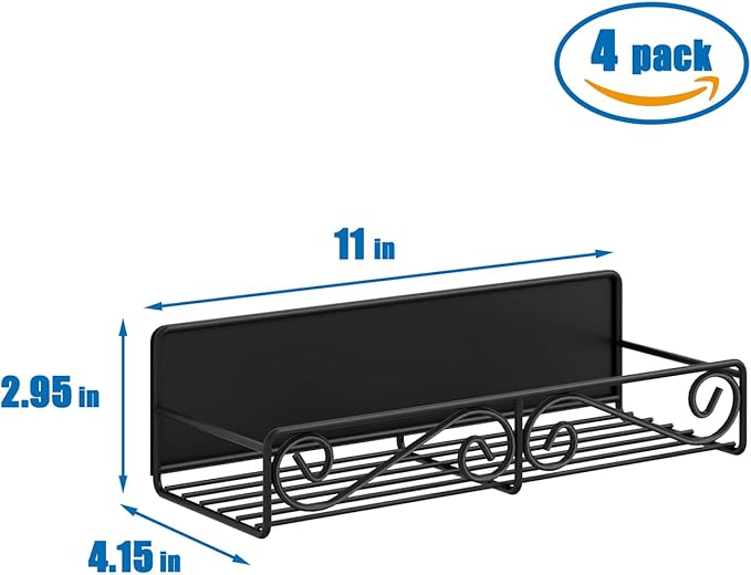 Magnetic Spice Rack for Refrigerator, 4 Pack Strong Magnetic Shelf for Spices - Image 2