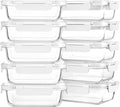 M MCIRCO 10-Pack 22 Oz Glass Meal Prep Containers by MMCIRCO