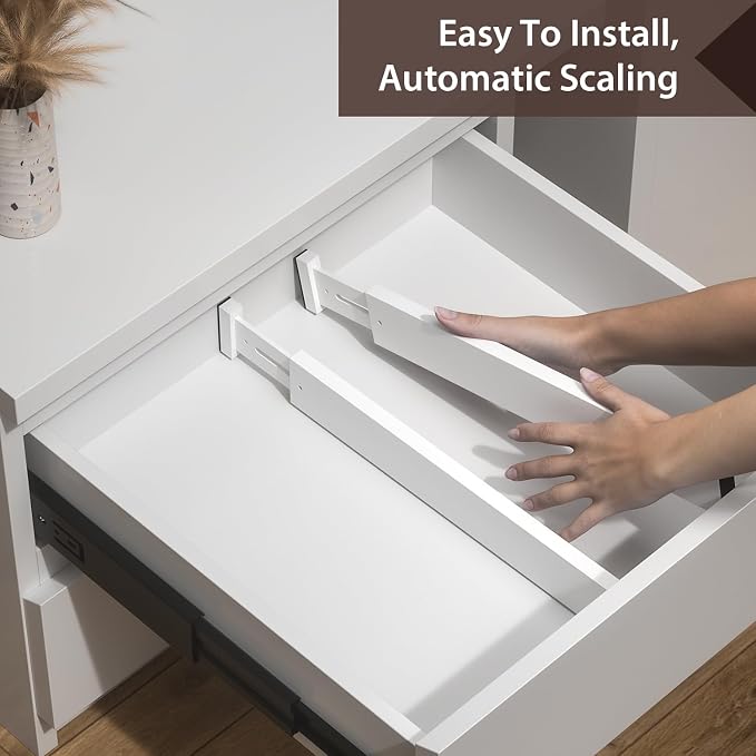 DUCOO 4 PCS Drawer Divider, Expandable Separators - Image 7