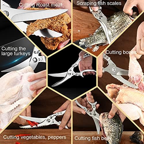 ANDONG Upgrade Heavy Duty Stainless Steel Kitchen Scissors