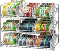 Simple Houseware 3-Tier Stackable Can Organizer Rack Hold 36 Cans, Chrome