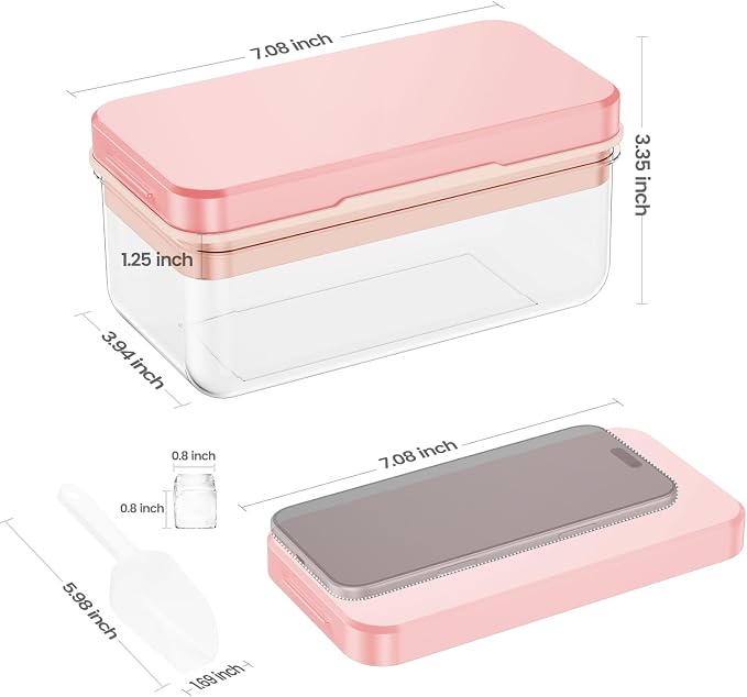 Ice Cube Tray with Lid and Bin, Ice Trays - Image 4