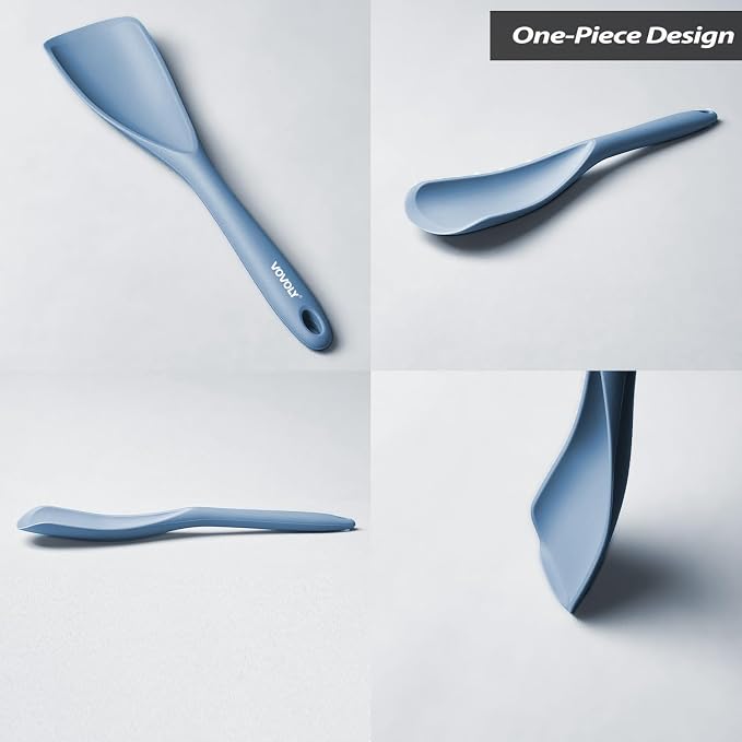 Cooking Spoon for Nonstick Cookwares, VOVOLY Silicone Spoon for Mixing - Image 3