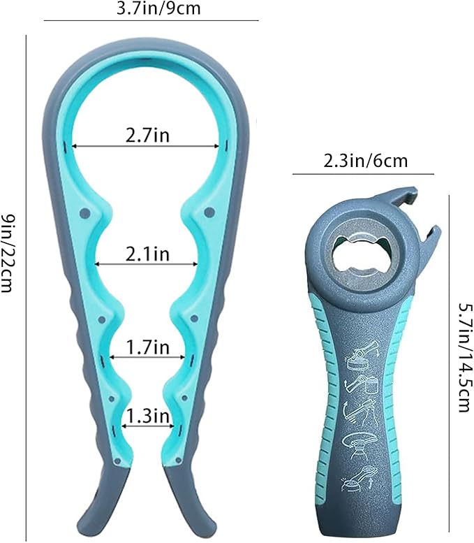 Jar Opener for Seniors with Arthritis, Jar Opener for Weak Hands, 5-in-1 Bottle - Image 2