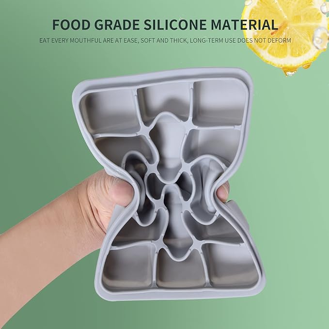Ice Cube Trays Set of 2, Easy Release 15 Flexible Silicone Ice Cube Molds - Image 5
