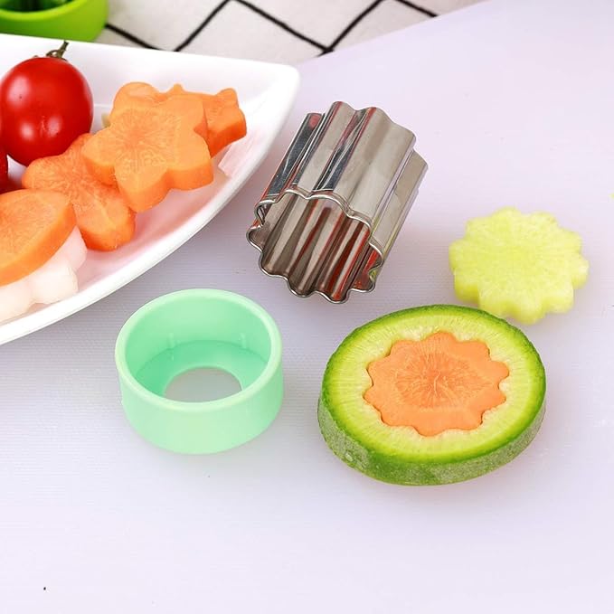 Vegetable Cutter Shapes Set – 1.5" Stainless Steel Mini Cookie & Fruit Cutters - Image 7