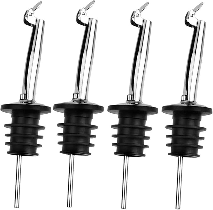4 Pack Oil Pourerswith Flip Top, Olive Oil Dispenser Spout, Oil Spout Liquor by Pafusen