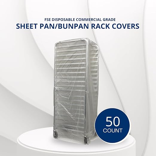 FSE Disposable Commercial Grade Sheet Pan/Bun Pan Rack Covers, 20.25" W x 26" D - Image 3