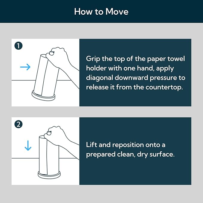 KITCHENDAO One-Handed Countertop Paper Towel Holder, Rotation Freestanding - Image 3