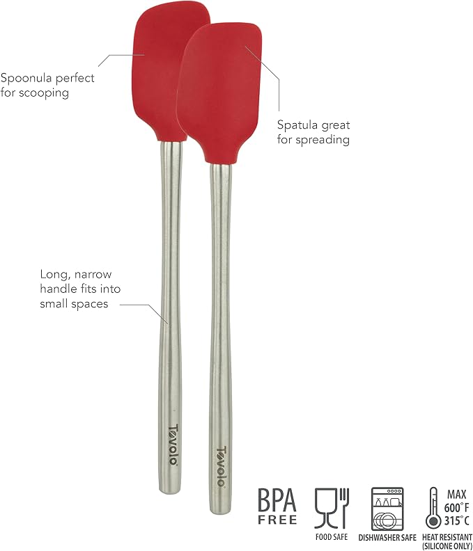 Tovolo Flex Core Mini Silicone Spatula Spoonula Set of 2 - Image 2