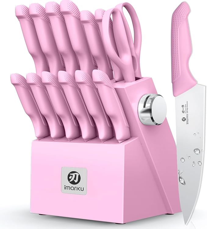 imarku Pink Kitchen Knife Set by imarku