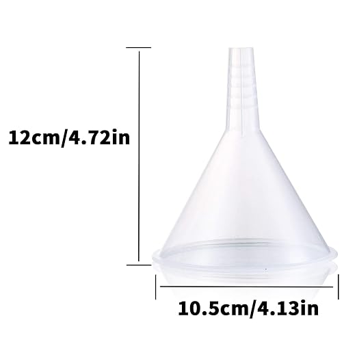 Plastic Funnel Set, 100mm x 2, 75mm x 2, 50mm x 2 - Image 3