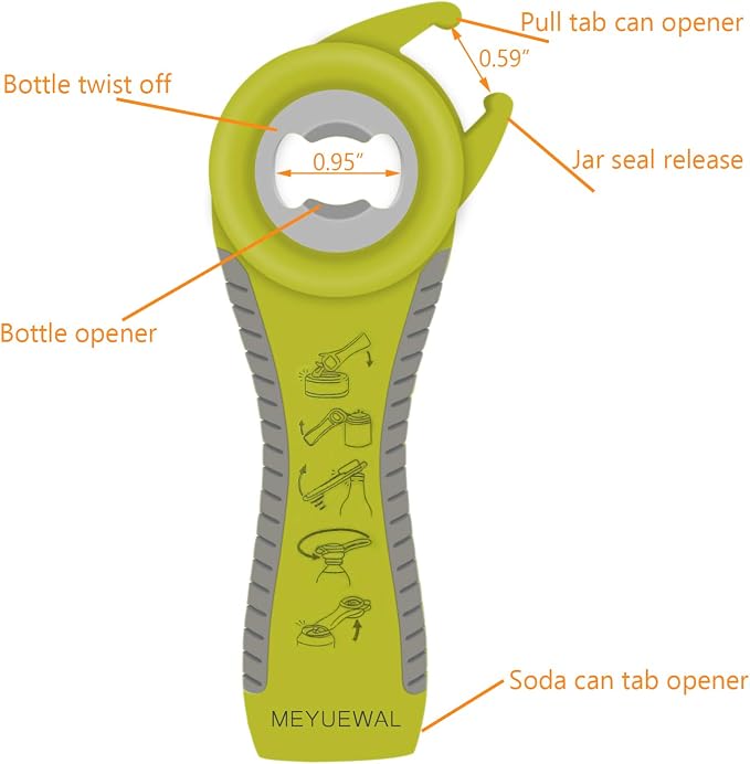 Jar Opener, 6 In 1 Bottle Opener Can Opener - Image 5