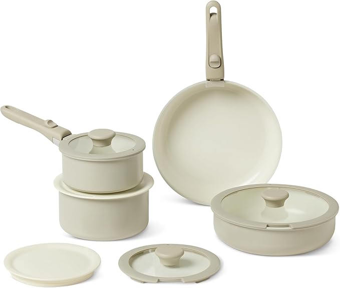 Amazon Basics Ceramic Nonstick Cookware Set by AmazonBasics