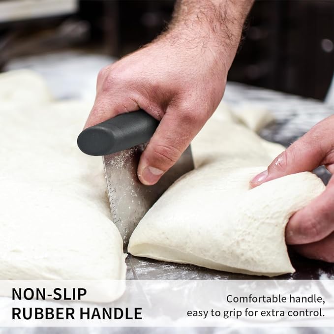 Stainless Steel Dough Bench Scraper & Chopper, Pastry Cutter - Image 4