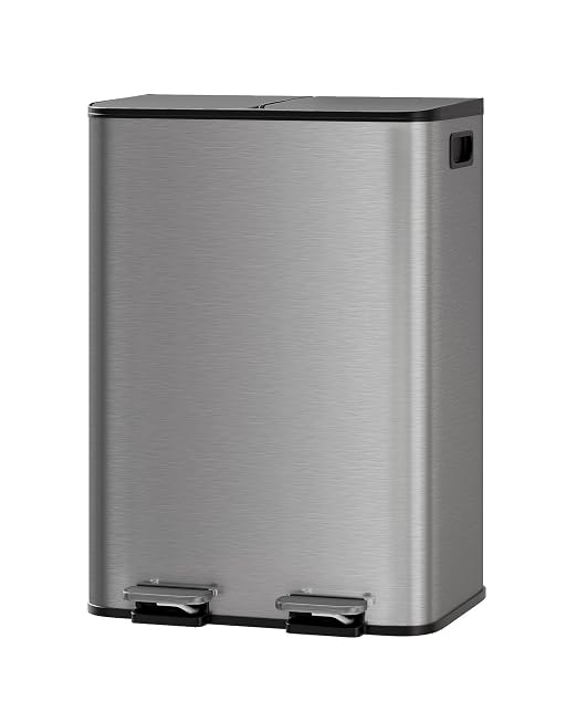 Garvee Double Trash Can, 2 x 8 gal Garbage Can by Garvee