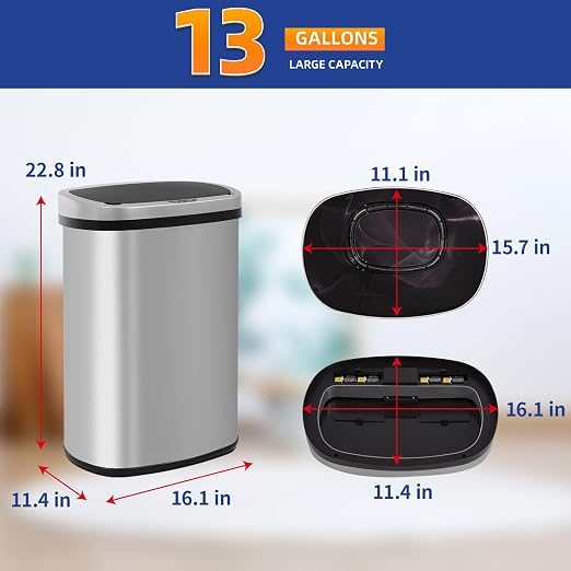 BestOffice | 13 Gallon Trash Can - Image 7