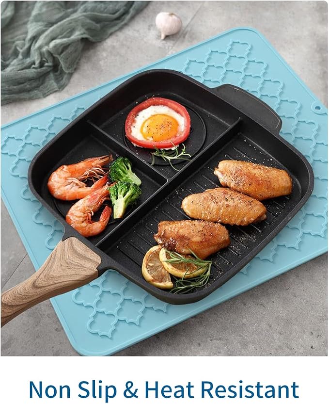 AMOAMI-Dish Drying Mats for Kitchen Counter-Silicone Dish Drying Mat-Kitchen - Image 5