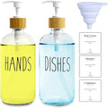 LOOCHICA 2 Pack Clear Glass Soap Dispenser by Loochica