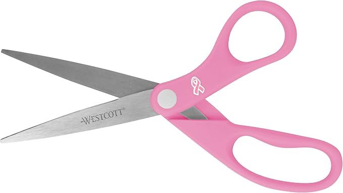 Westcott 15387 8-Inch Pink Ribbon Stainless Steel Scissors - Image 3