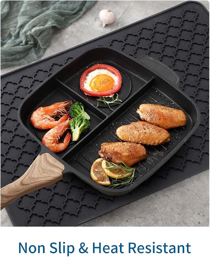 AMOAMI-Dish Drying Mats for Kitchen Counter-Silicone Dish Drying Mat-Kitchen - Image 5