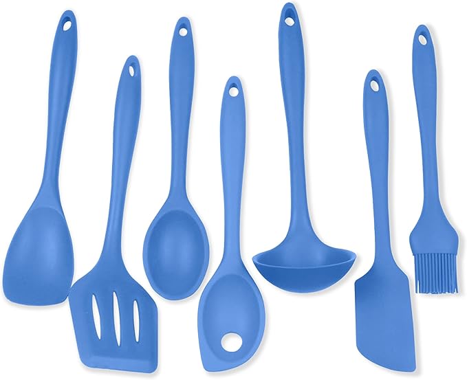 Chef Craft 7 Piece Blue Premium Silicone Kitchen Tool Set by ChefCraft