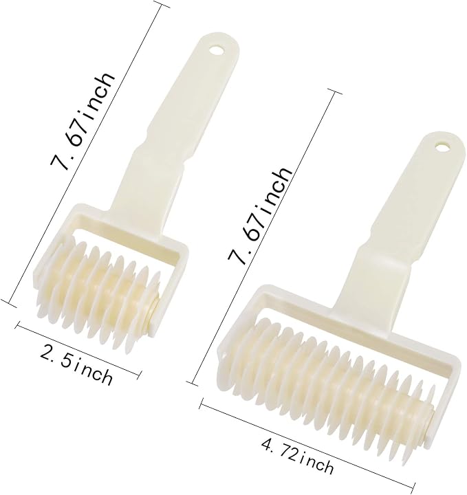 Lamoutor 2Pcs Lattice Roller Cutter Pastry Cutter Roller DIY Baking Tool - Image 5