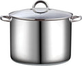 Cook N Home Stockpot with Lid, Basics Stainless Steel Soup Pot by CookNHome