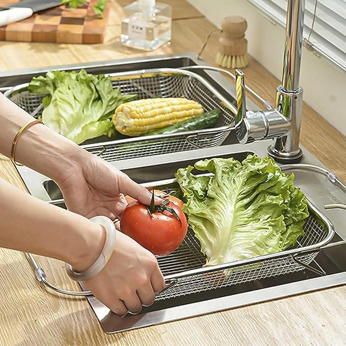 Kitchen Accessories Over Sink Dish Drying Rack, Stainless Steel