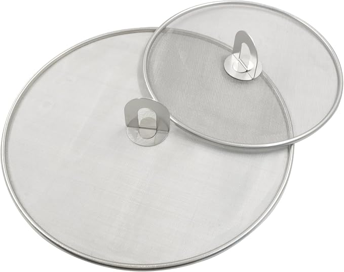 2Pcs 10" & 13" Stainless Steel Splatter Screen Splatter Guard, Ultra Fine Mesh - Image 3