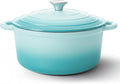 6 Quart Dutch Oven Pot with Lid, Non Stick Enameled Cast Iron Dutch Oven by Fijinhom