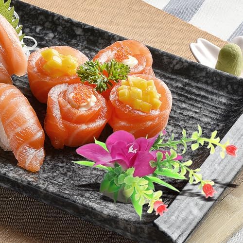 Tofficu Sushi Decoration Flower Ornaments for Plates 10-Piece