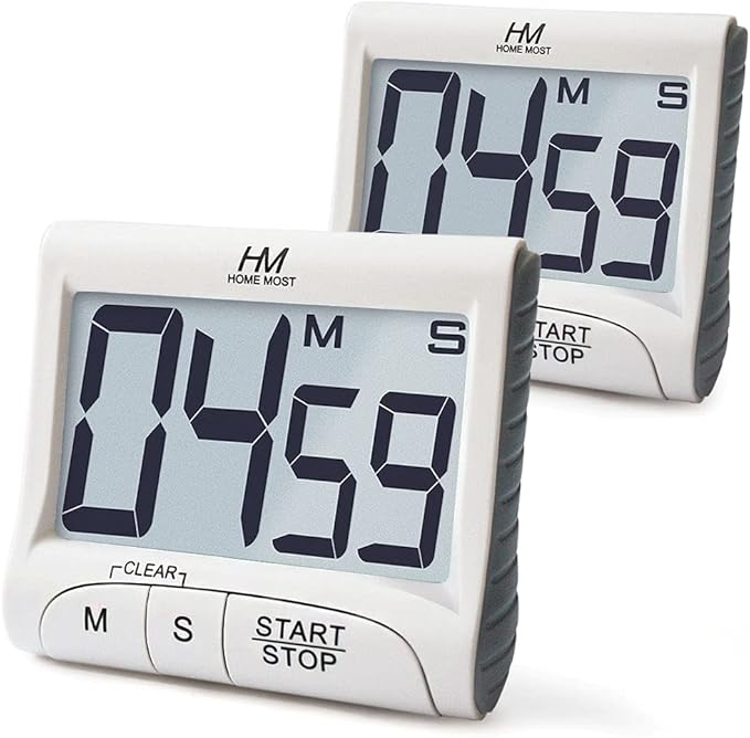 2-Pack Large Display Kitchen Timer by HomeMost