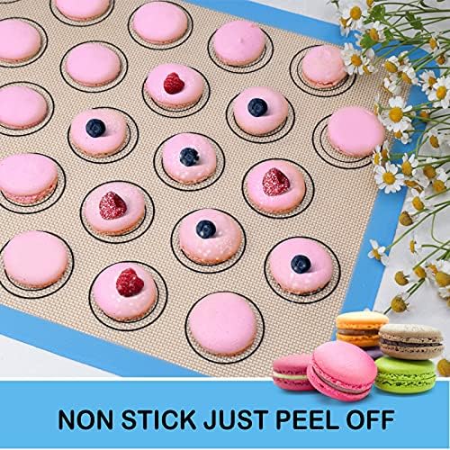 STATINT Macaron Silicone Baking Mat, Half Sheet Baking Mat, Set of 3