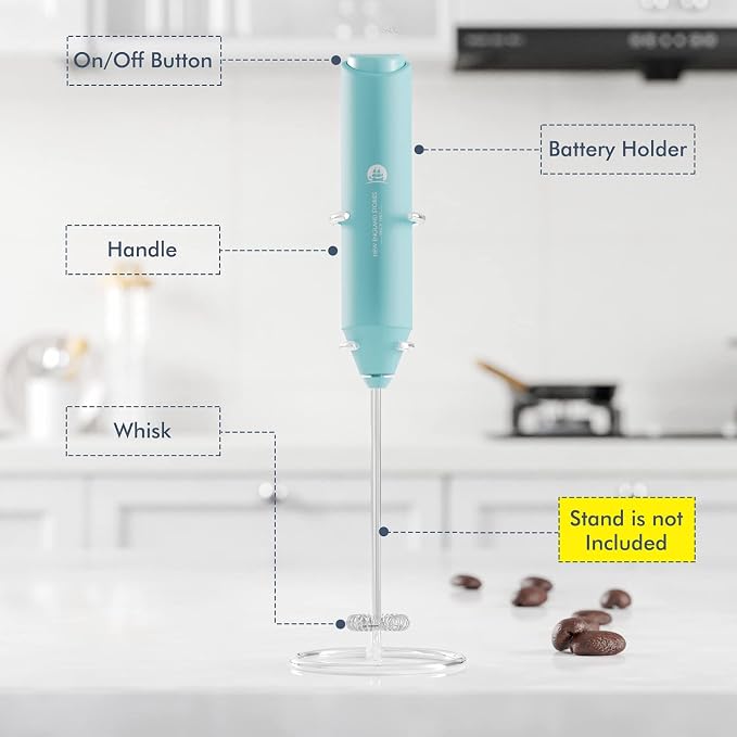 Powerful Milk Frother Handheld Foam Maker, Mini Whisk Drink Mixer - Image 3